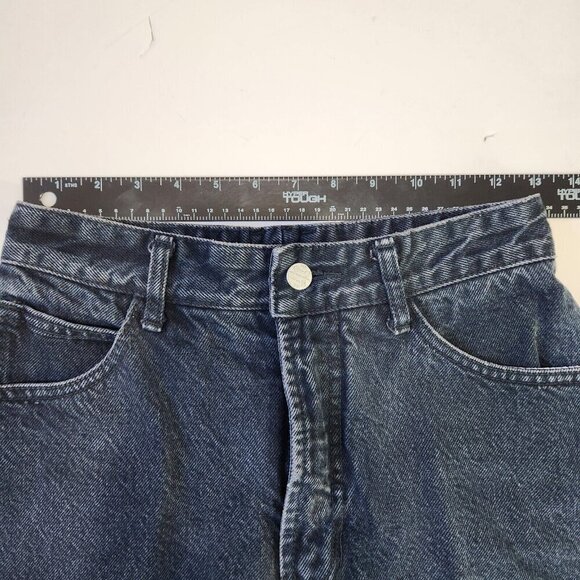 Bongo Vintage 80s Tapered High Rise Jeans Juniors 9 Dark Navy Blue Cotton Denim - Picture 5 of 10